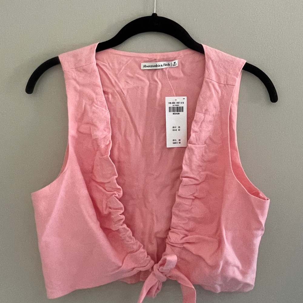 pink abercrombie crop top